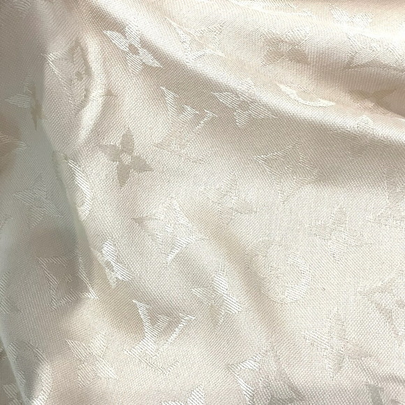LOUIS VUITTON [] shawl monogram large scarf beige 400505 with box and thread - Picture 5 of 6